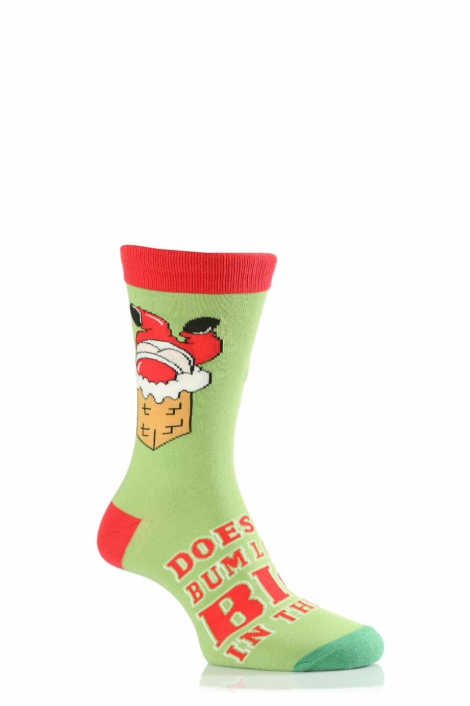 1 Pair Green Christmas Dare to Wear Does My Bum Look Big In This? Novelty Socks Men's 6-11 Mens - SOCKSHOP