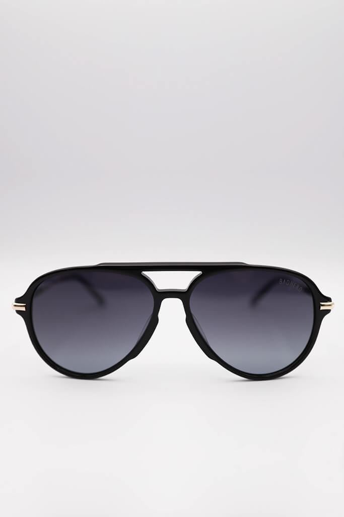 Black Badhero Flight 044 Sunglasses With Black Lens - OS / BLACK