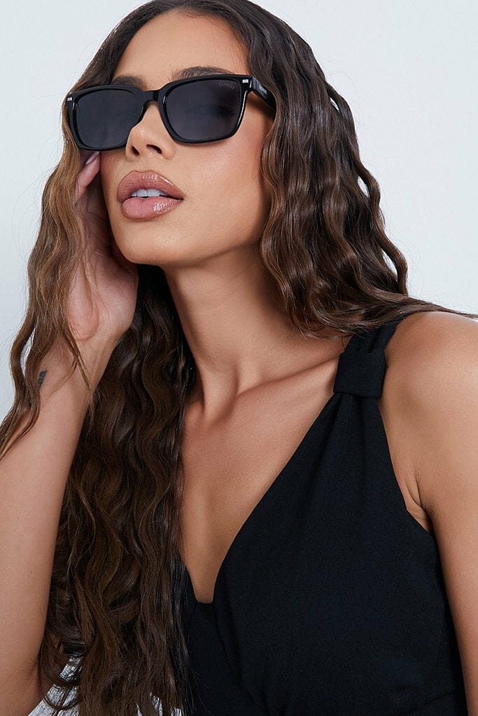 Black Badhero Walkon Sunglasses With Black Lens - OS / BLACK