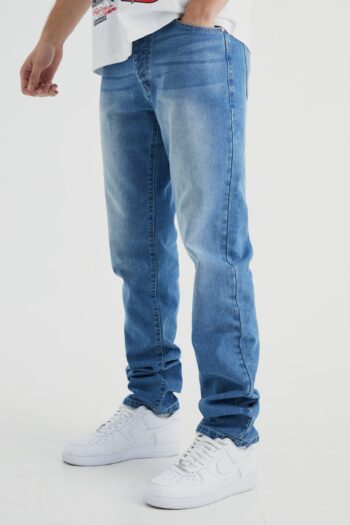 Mens Blue Tall Straight Rigid Jean, Blue